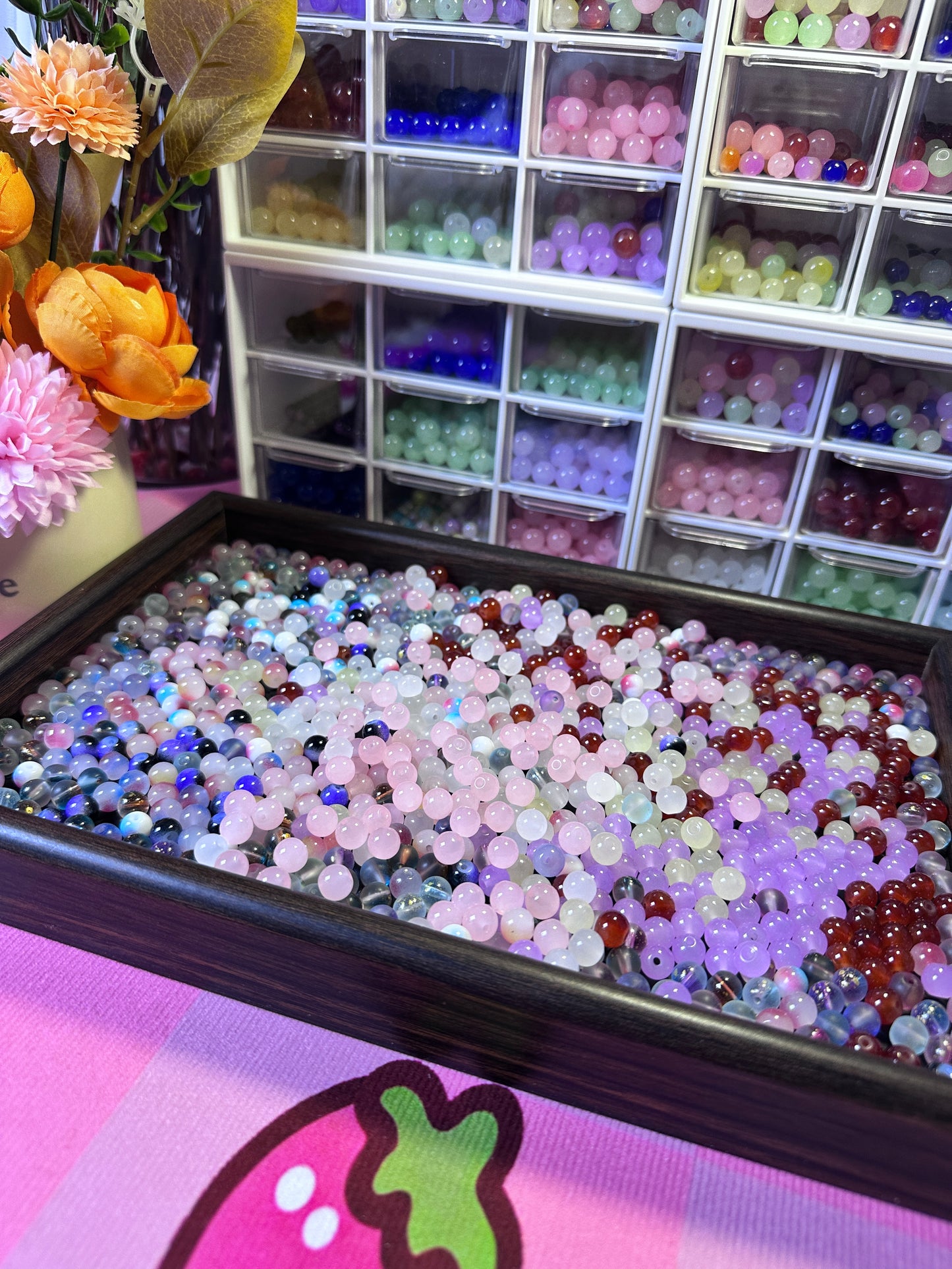 8mm Glass Beads Blind Bags