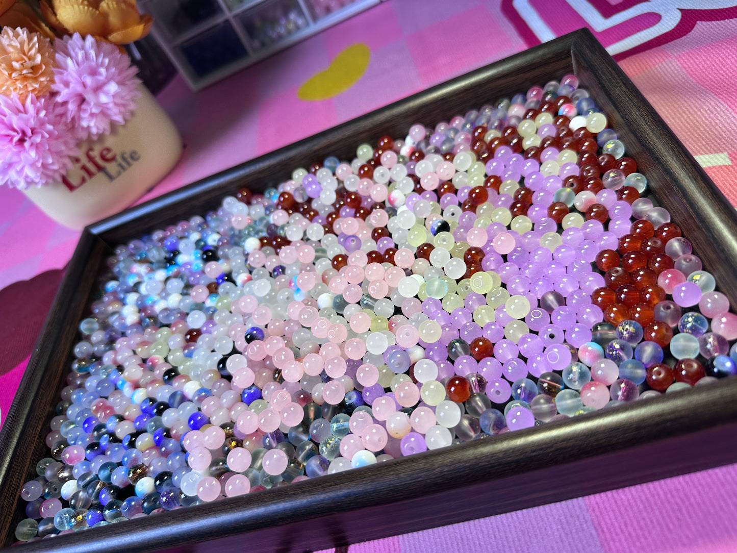 8mm Glass Beads Blind Bags